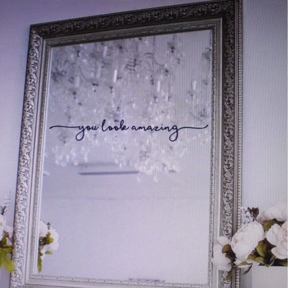 Creative "You Look Amazing" Sticker 2.8" X 14.3" Waterproof Vinyl Mirror Window - Picture 4 of 5